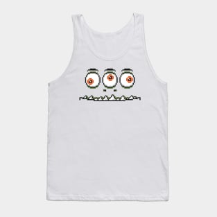 Monster triple eye pixel Tank Top